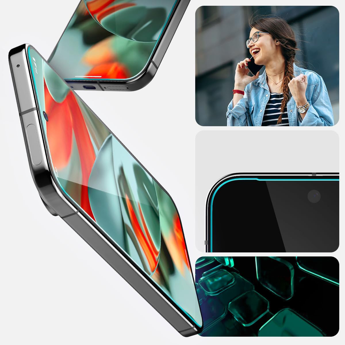 Szkło do etui + Aplikator Spigen Glas.tR EZ Fit 2-Pack do Google Pixel 9 Pro XL